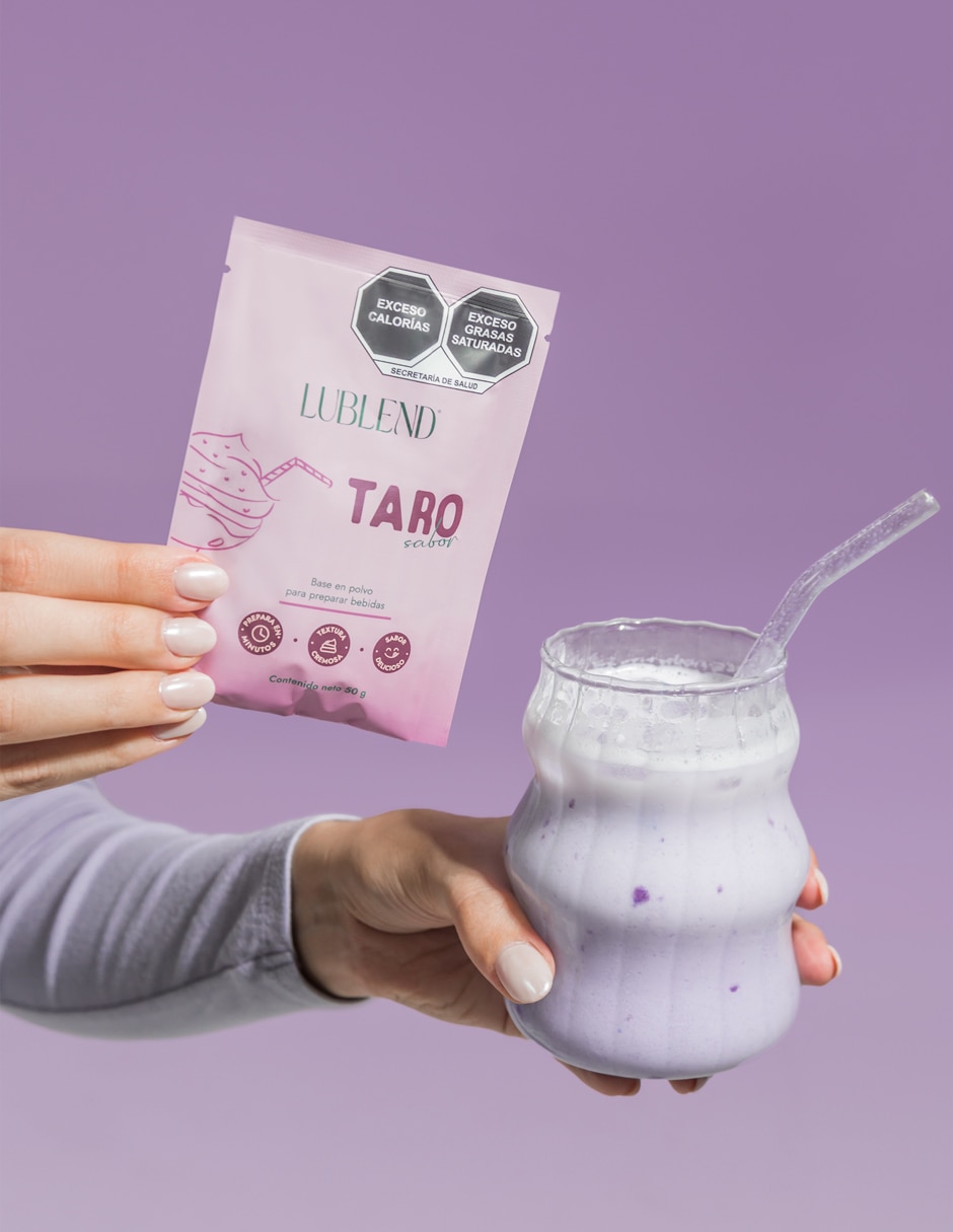 Bebida en polvo Caja con 12 sobres de individuales sabor Taro de 50 g cada uno rinde hasta 24 bebidas 3