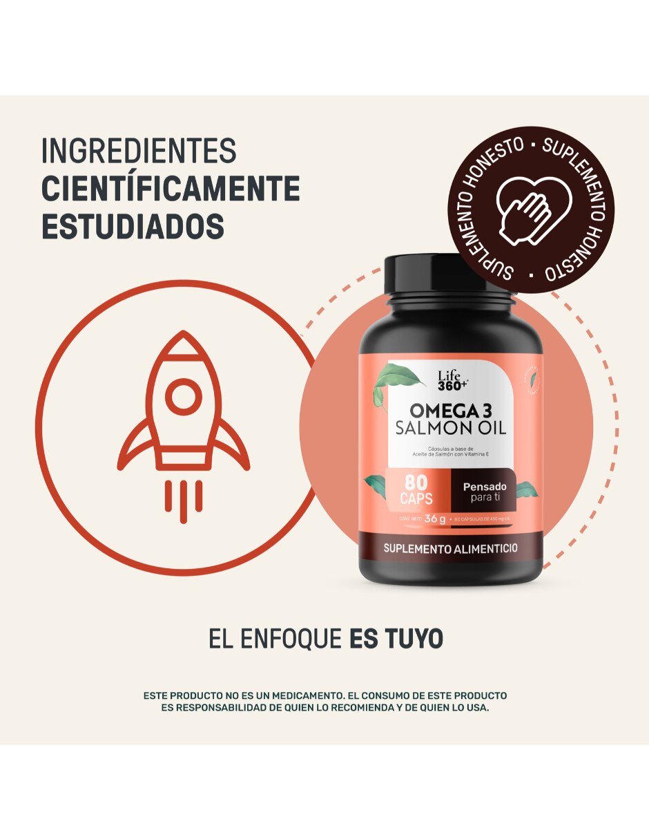 Omega 3 con aceite de salmón de 80 cápsulas 7