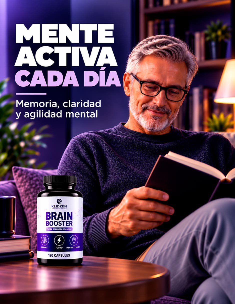 Nootrópico con Bacopa + ingredientes Naturales + Complejo B | Brain Booster Extra Strength KLIDZEN con Glucosamina Vitamina A Vitamina C Vitamina E Vitamina B6 Zinc Selenio MS y Tiamina sabor Sin sabor de 7