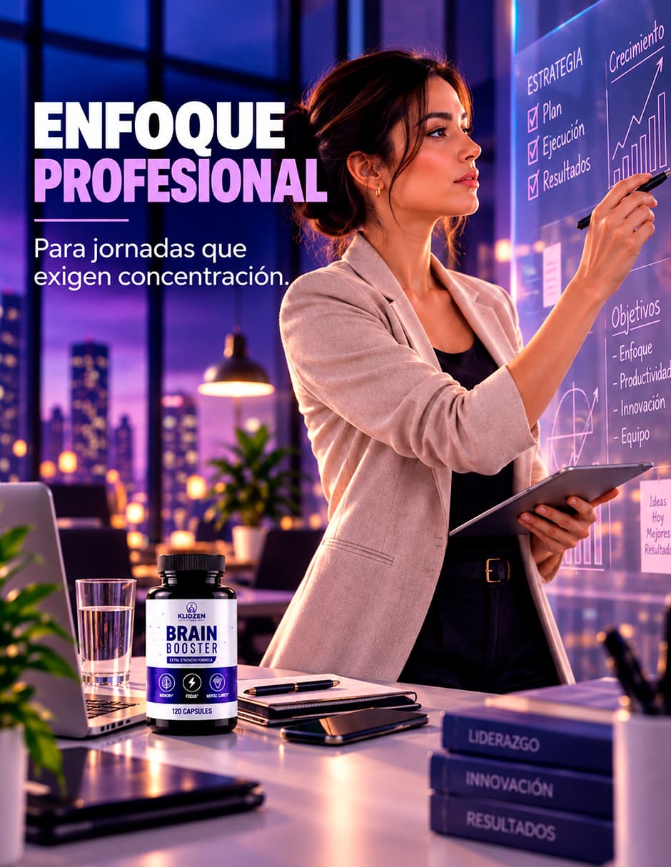 Nootrópico con Bacopa + ingredientes Naturales + Complejo B | Brain Booster Extra Strength KLIDZEN con Glucosamina Vitamina A Vitamina C Vitamina E Vitamina B6 Zinc Selenio MS y Tiamina sabor Sin sabor de 9