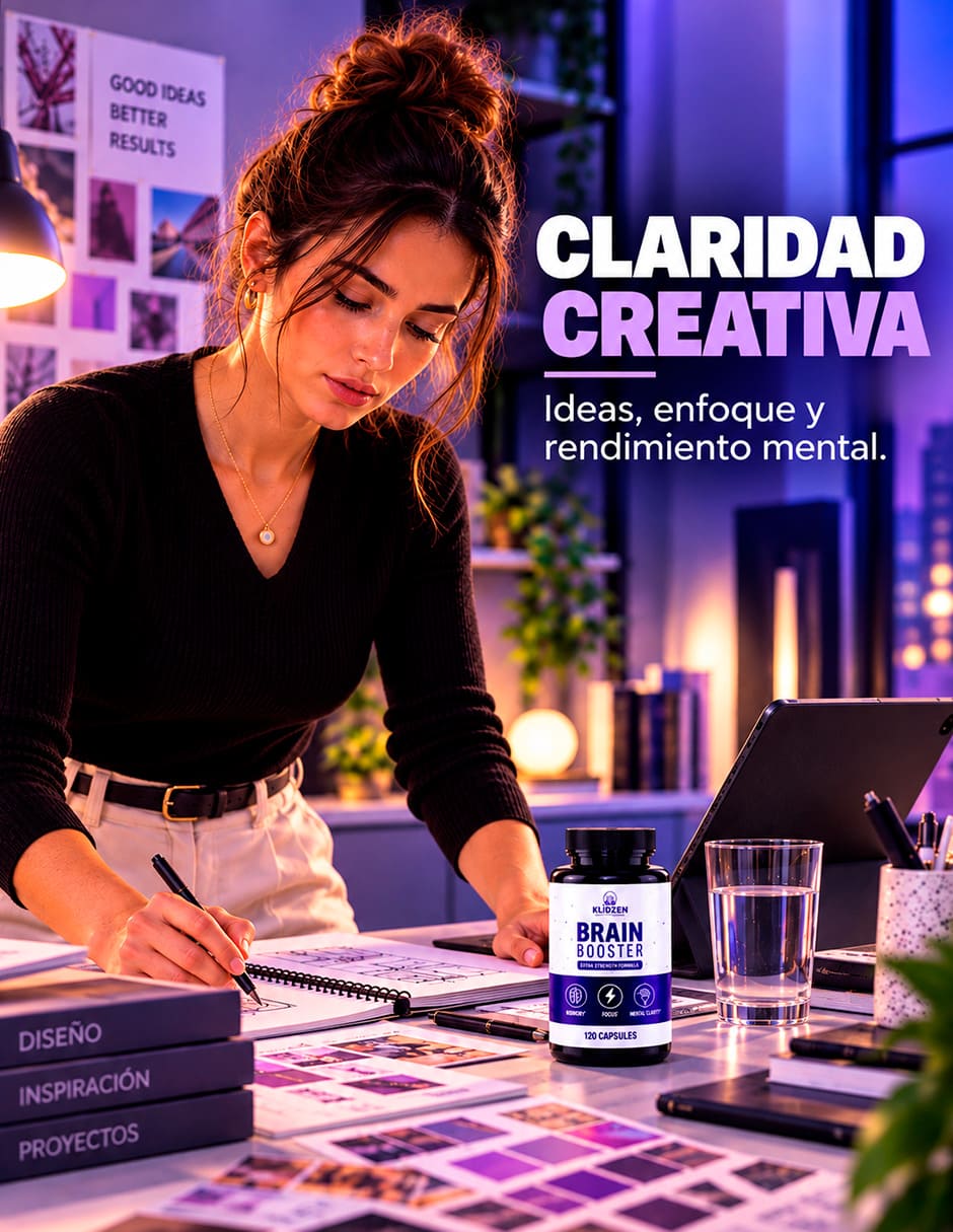 Nootrópico con Bacopa + ingredientes Naturales + Complejo B | Brain Booster Extra Strength KLIDZEN con Glucosamina Vitamina A Vitamina C Vitamina E Vitamina B6 Zinc Selenio MS y Tiamina sabor Sin sabor de 10