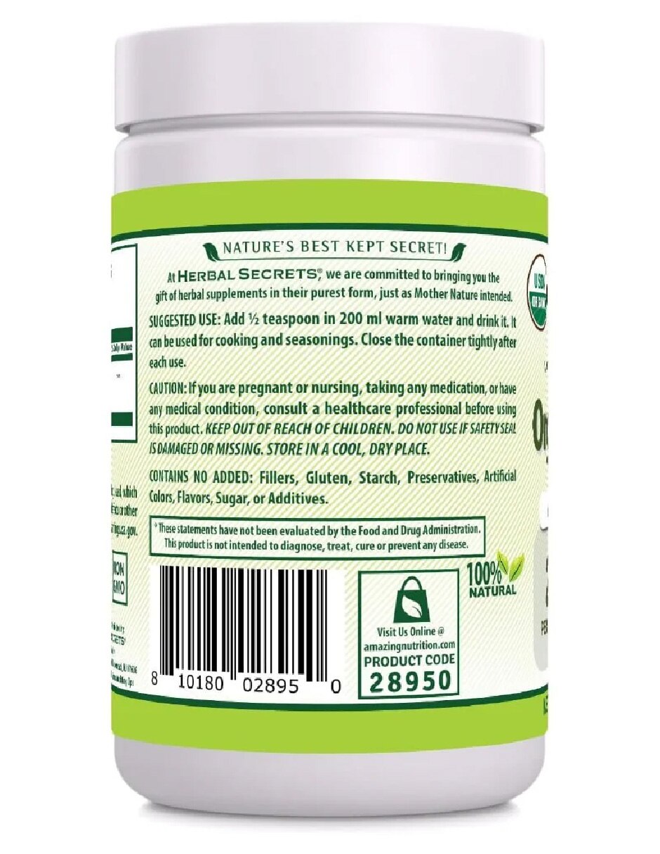 Cúrcuma Orgánica Bienestar Antioxidante 454 g HERBAL SECRETS con Cúrcuma sabor Cúrcuma de 3
