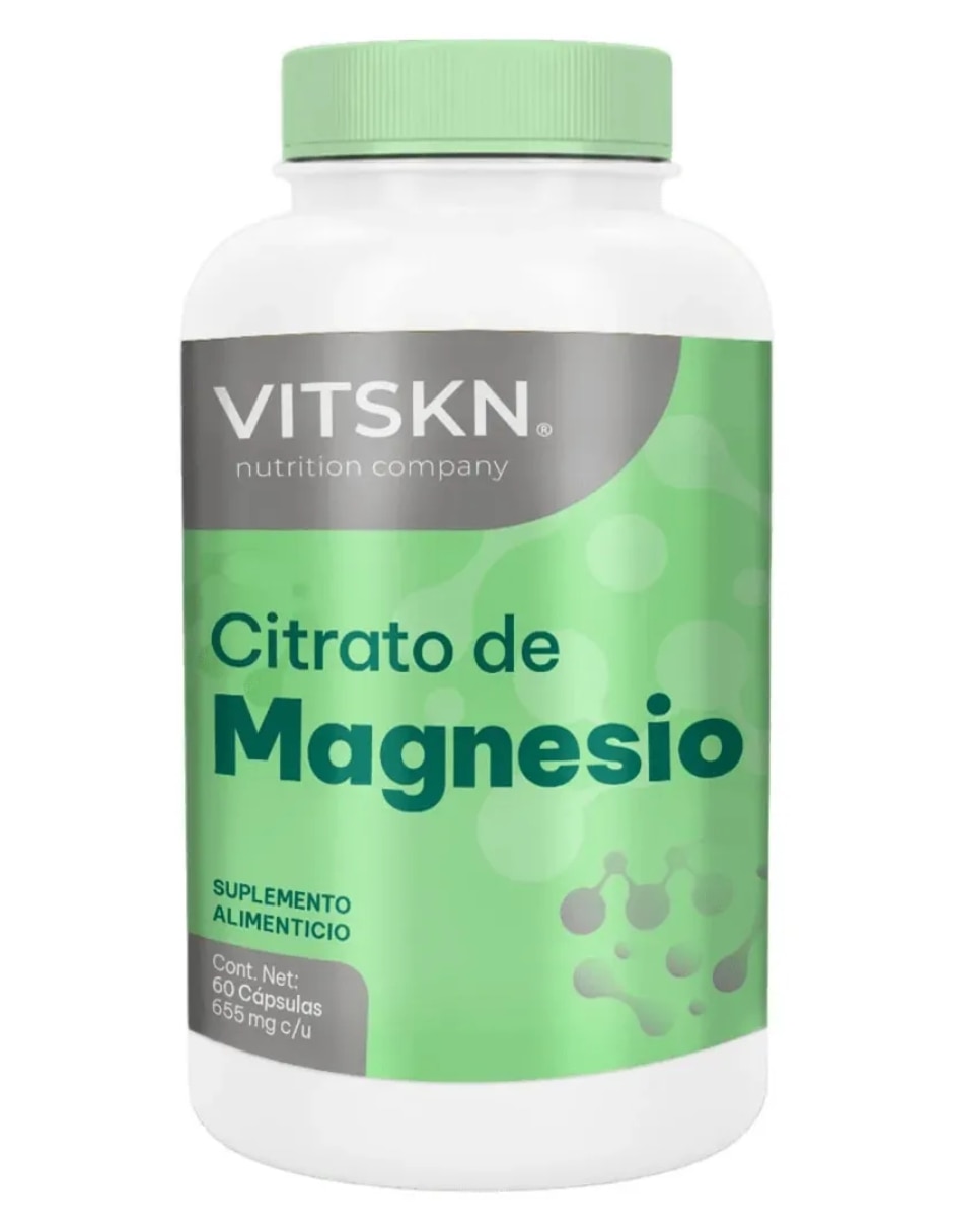 Citrato De Magnesio 60 Cápsulas VitSkn Sin Sabor con Citrato de Magnesio sabor Sin sabor de Citrato De Magnesio 60 Cápsulas VitSkn Sin Sabor con Citrato de Magnesio sabor Sin sabor de