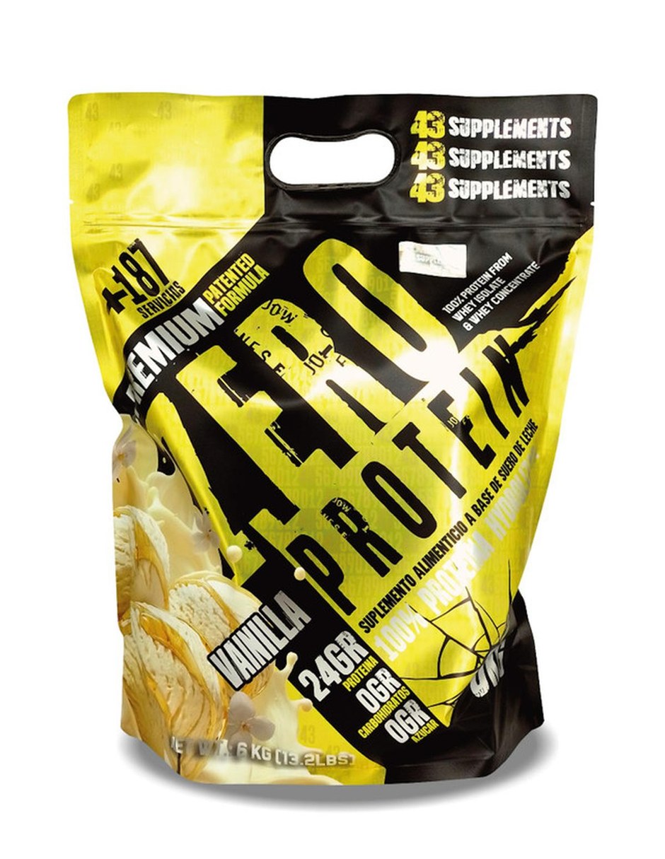 43 Proteina Zero Hidrolizada 6 kg Platano 43 SUPPLEMENTS con Proteína de suero de leche sabor Plátano de 43 Proteina Zero Hidrolizada 6 kg Platano 43 SUPPLEMENTS con Proteína de suero de leche sabor Plátano de