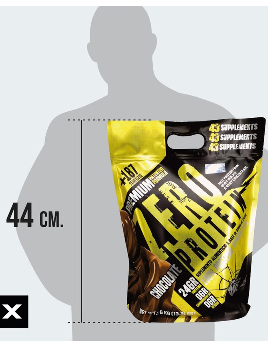 43 Proteina Zero Hidrolizada 6 kg Platano 43 SUPPLEMENTS con Proteína de suero de leche sabor Plátano de 4