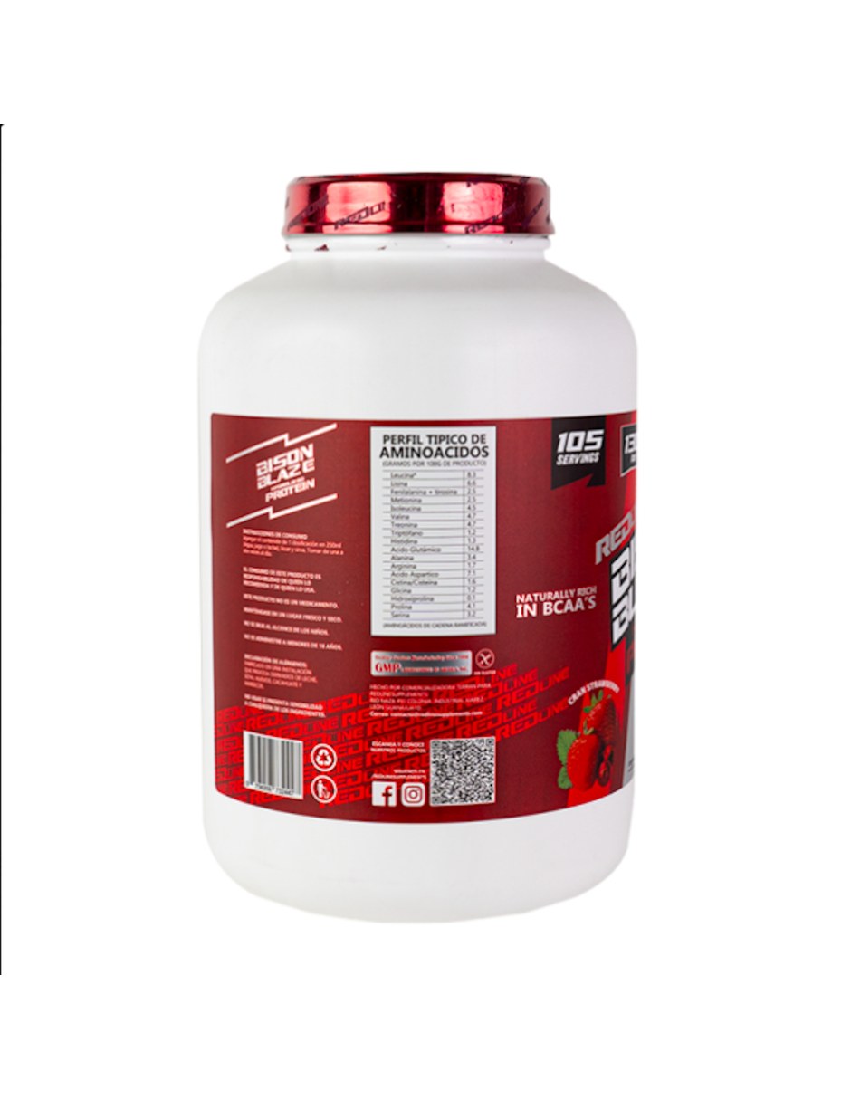 Redline Proteina Hidrolizada Bison Blaze Flan de Nuez 3.6kg con Proteína de suero de leche sabor Nuez de 3