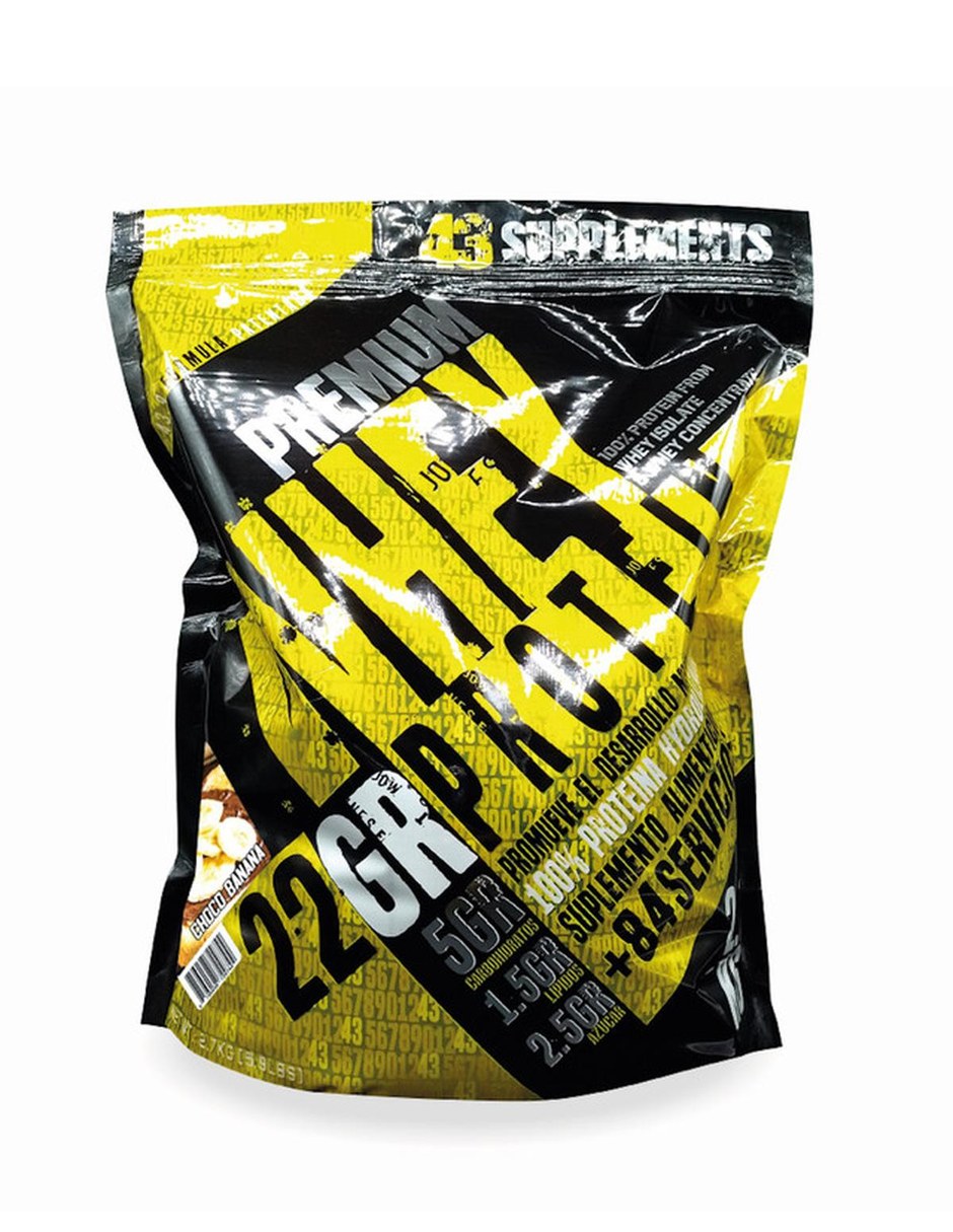 Proteina Whey 3 KG 43 Supplements Suero de Leche 84 Serv Sabor Platano con Proteína de suero de leche sabor Plátano de Proteina Whey 3 KG 43 Supplements Suero de Leche 84 Serv Sabor Platano con Proteína de suero de leche sabor Plátano de