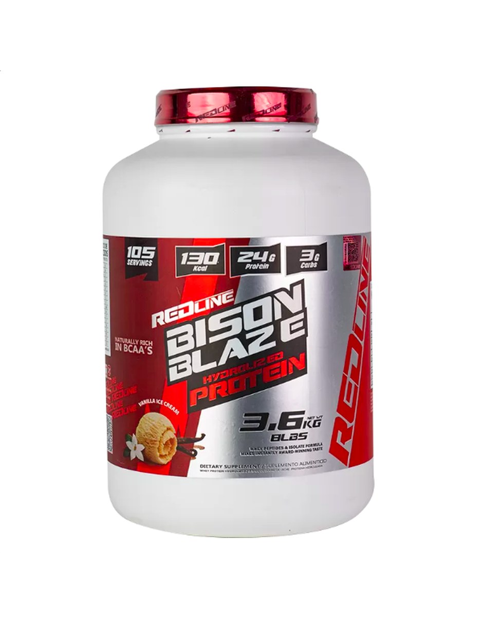 Redline Proteina Hidrolizada Bison Blaze Vainilla 3.6kg con Proteína de suero de leche sabor Vainilla de Redline Proteina Hidrolizada Bison Blaze Vainilla 3.6kg con Proteína de suero de leche sabor Vainilla de