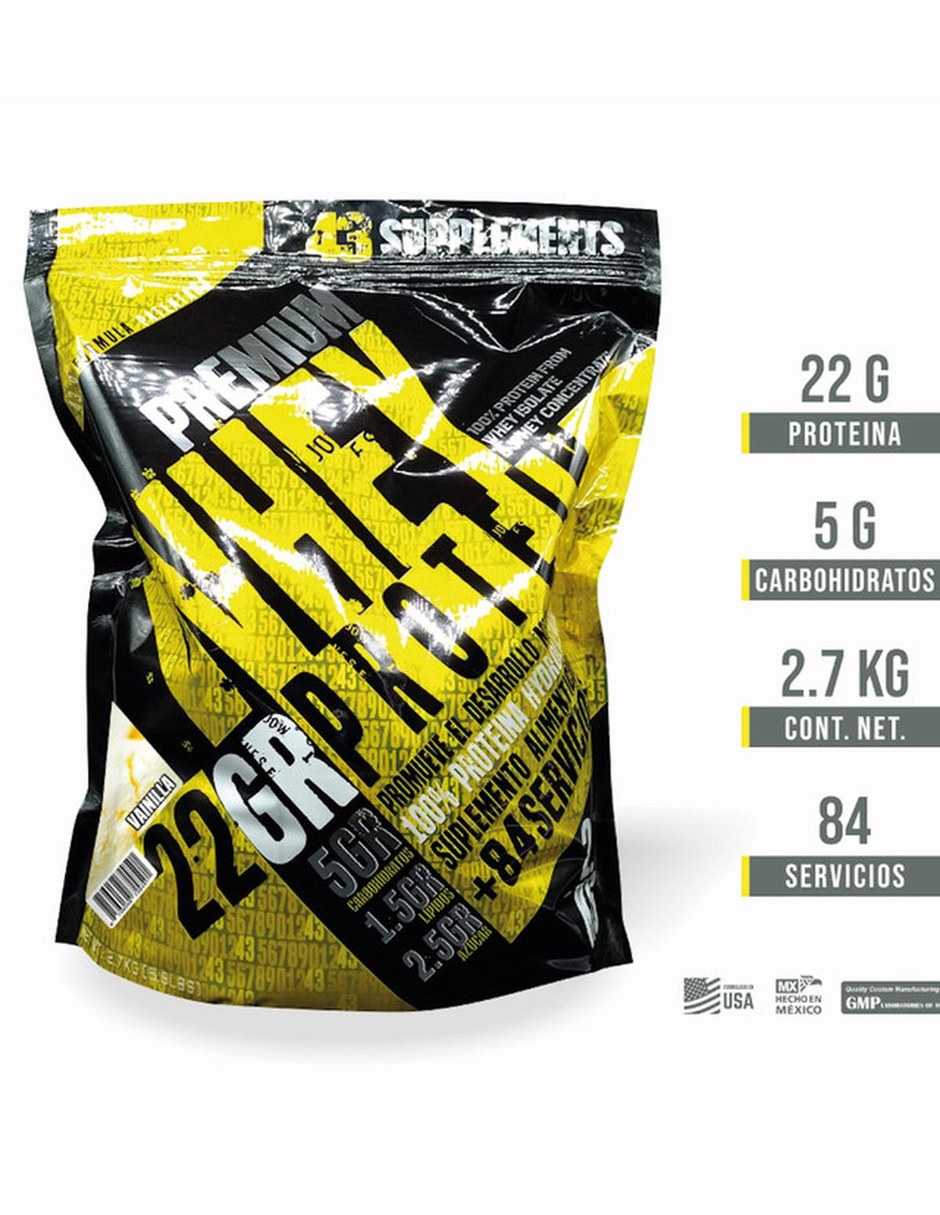 Proteina Whey 3 KG 43 Supplements Suero de Leche 84 Serv Sabor Fresa con Proteína de suero de leche sabor Fresa de 2
