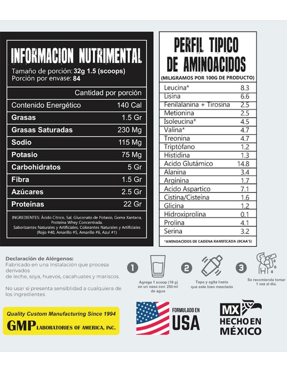 Proteina Whey 3 KG 43 Supplements Suero de Leche 84 Serv Sabor Fresa con Proteína de suero de leche sabor Fresa de 4