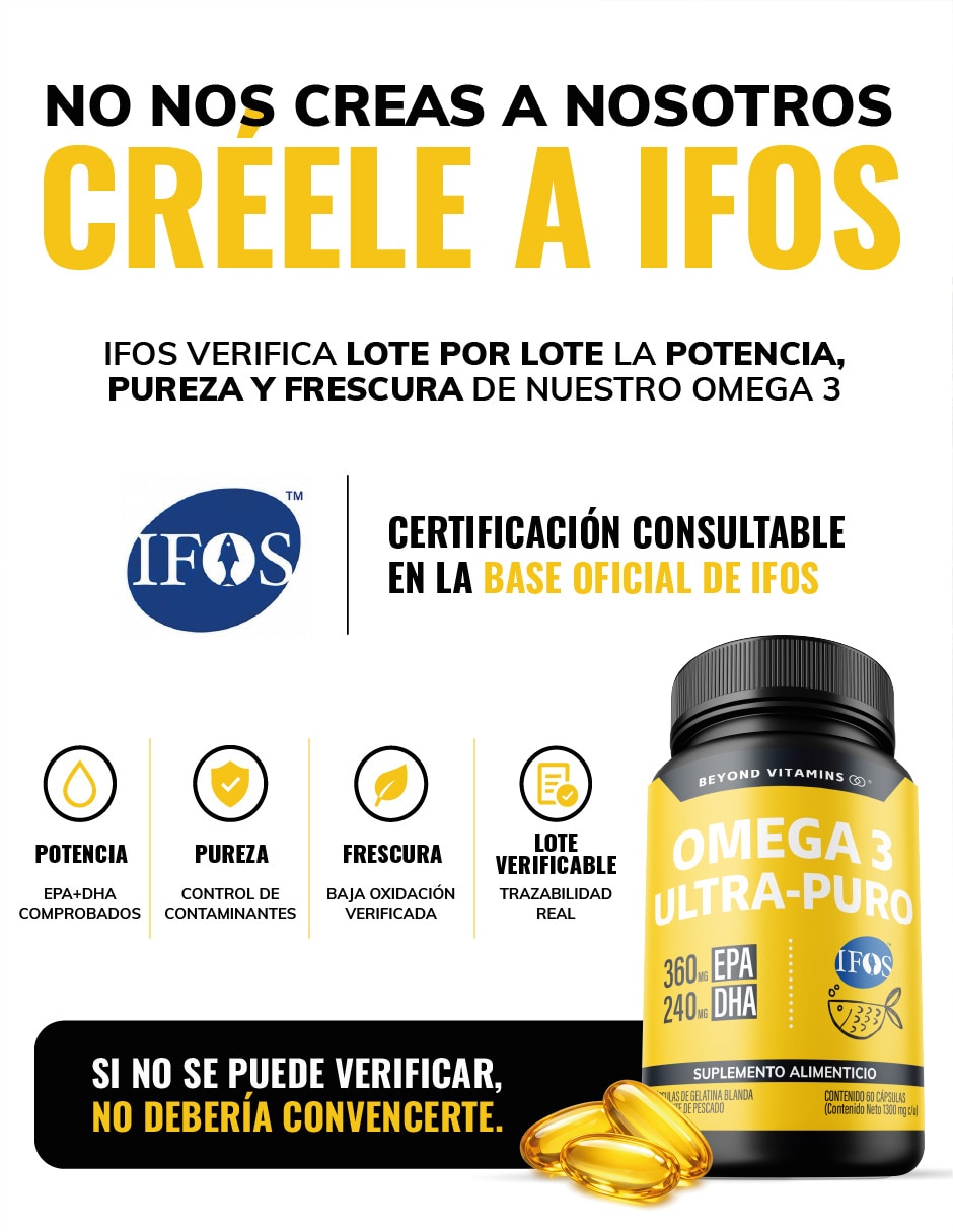 Omega 3 Premium 1000mg Certificado Ifos con Omega 3 sabor No saborizado de 4