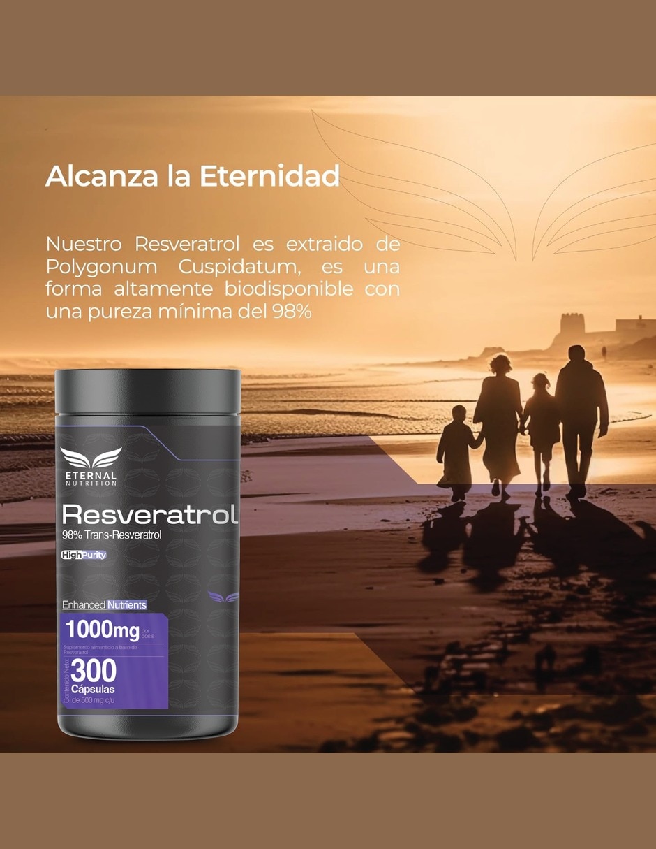 Trans-Resveratrol 98% con extracto de uva sabor de 300 cápsulas 6