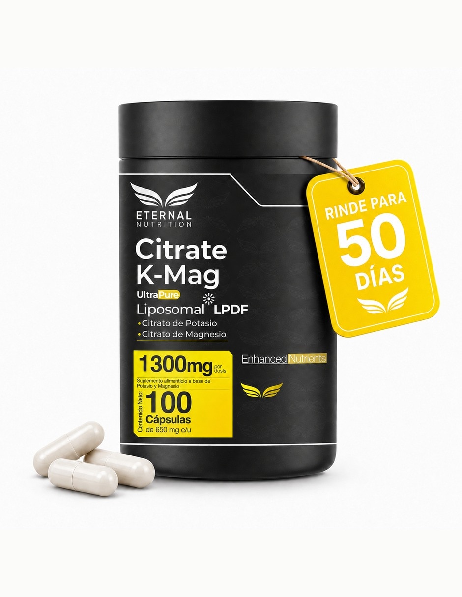 Citrato de Magnesio y Potasio con Plátano 1 300 mg 100 cápsulas Citrato de Magnesio y Potasio con Plátano 1 300 mg 100 cápsulas