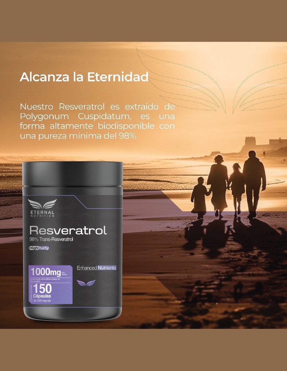 Trans-Resveratrol 98% con extracto de uva de 150 cápsulas 6