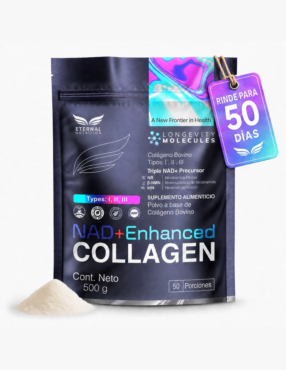 Péptidos de colágeno hidrolizado bovino con NR NMN IHN de 500 g Péptidos de colágeno hidrolizado bovino con NR NMN IHN de 500 g