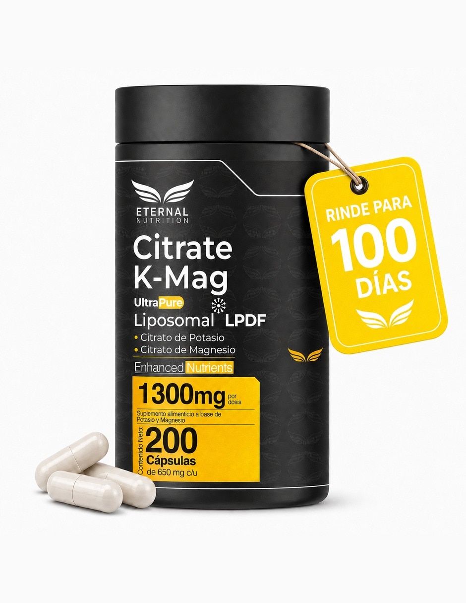 Citrato de Magnesio y Potasio con Plátano 1 300 mg 200 cápsulas Citrato de Magnesio y Potasio con Plátano 1 300 mg 200 cápsulas