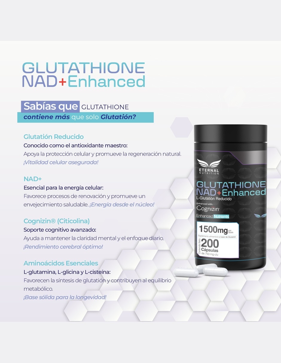 L-Glutatión reducido de 200 cápsulas 5