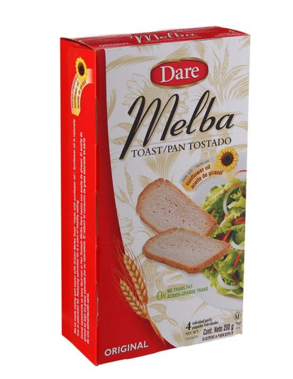 Pan Tostado Melba Natural 200 g